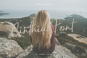 Cinthia Font, a Script Font by Quothron