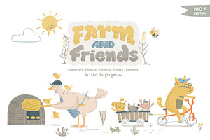 Farm&Friends. Kids Collection, an Animal Illustration by Isa De Gregorio