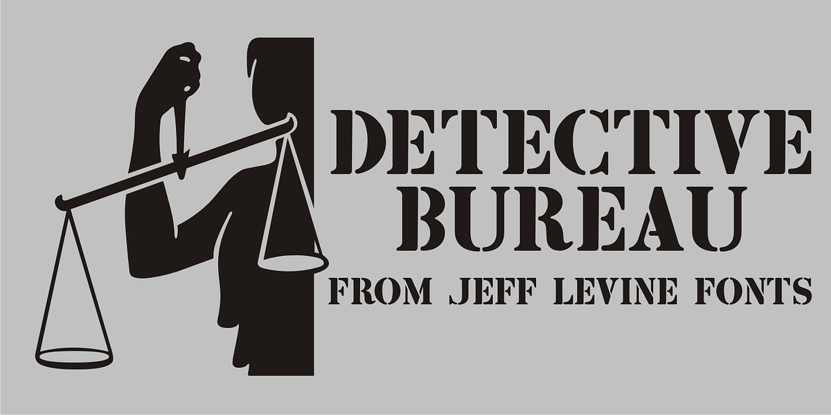 Detective Bureau JNL, a Serif Font by Jeff Levine Fonts