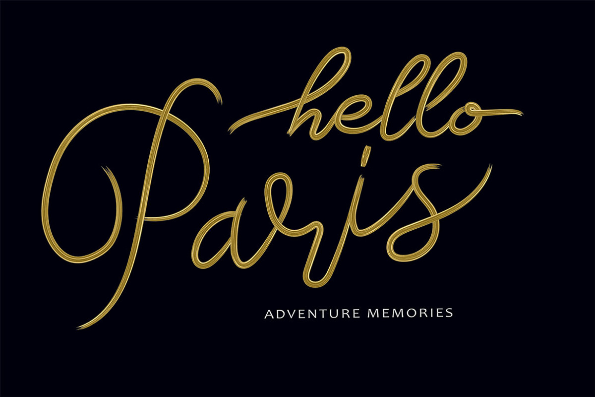 GOLD SCRIPT - 100% VECTOR .Ai .EPS10 preview 6