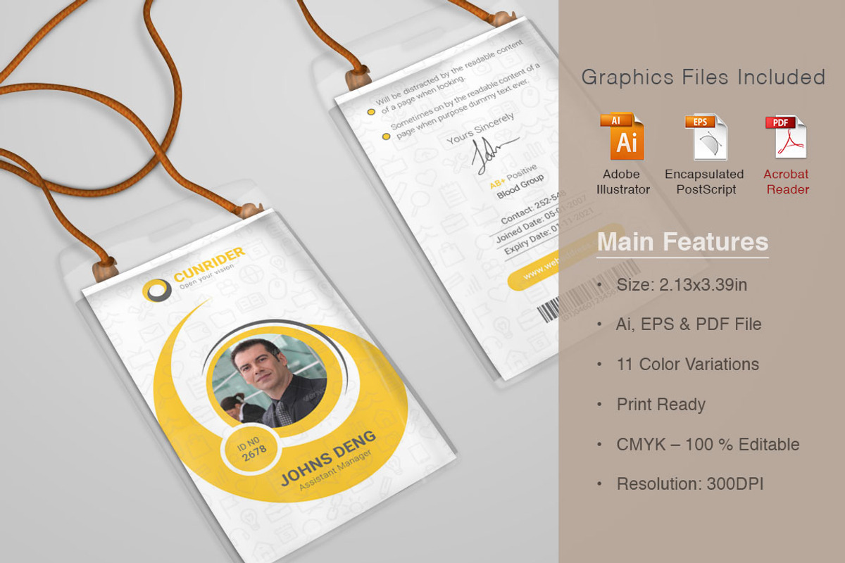 Content Marketing Office ID Card, a Card Template by Dotnpix (Photo 1 of 5)