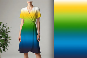 Tropical Gradient Yellow Green Blue