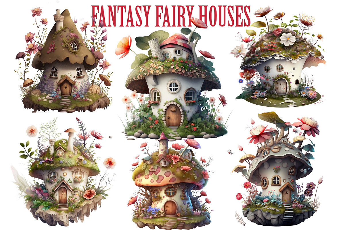 Fantasy Fairy House,Mushroom House, an Object Illustration by chilipapers (Photo 1 of 2)