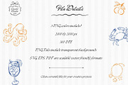 Coastal Doodles Line Art Bundle, an Animal Illustration by Fins and Fiction (Thumbnail 3 of 9)