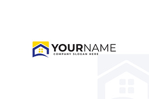 Real Estate Logo with Home & Window