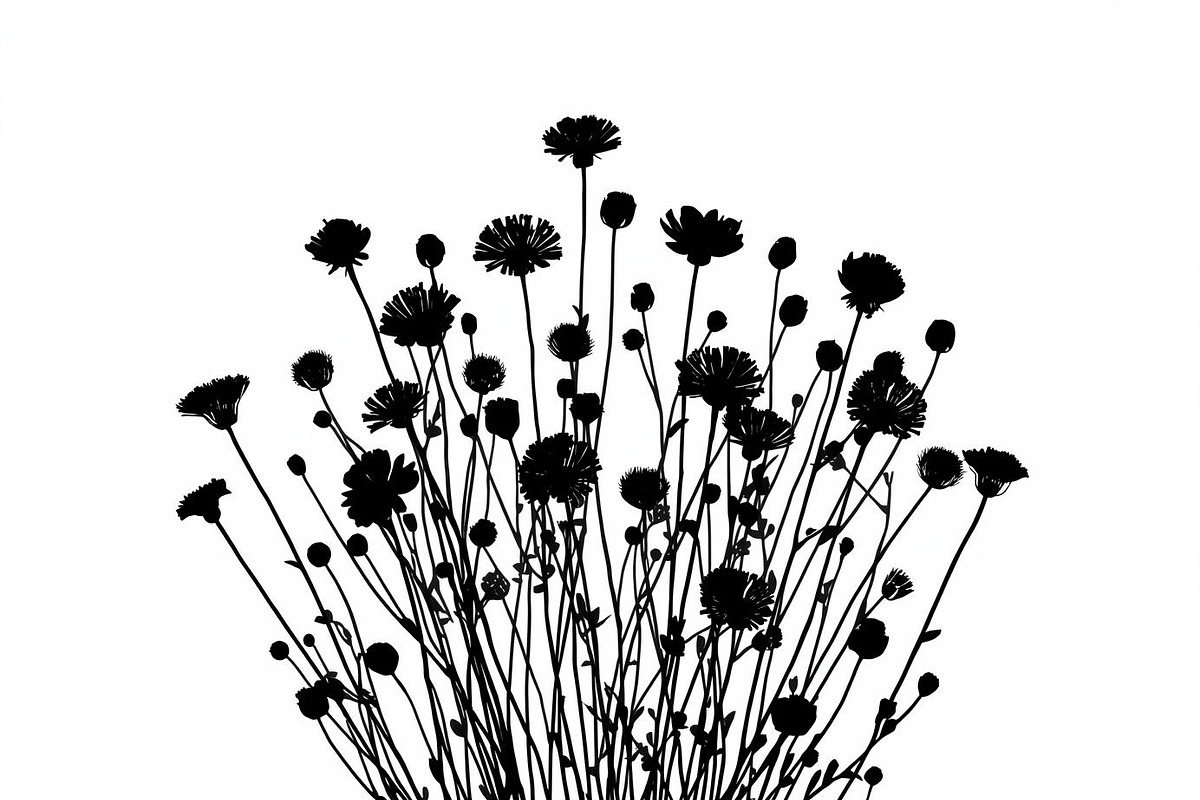 Meadow Flower Silhouette Vector, an Illustration by Designs_River (Photo 7 of 9)