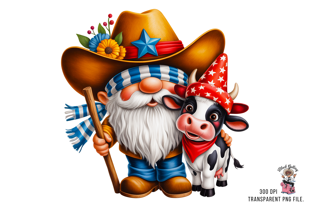 Texas Gnome Sublimation PNG Bundle, a Graphic by Clipart Bloom (Photo 6 of 11)