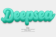 Deepsea 3D Editable Text Effect PSD, a Layer Style Add-On by TrueVector (Thumbnail 1 of 2)