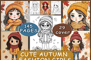 Cute Autumn Fashion Girls books, a Person Illustration by BrandlyTemplate (Thumbnail 1 of 4)