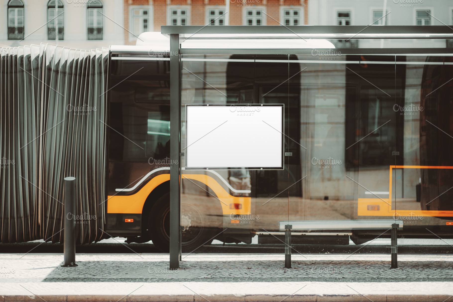 Blank Bus Stop Poster Mockup, a Business Photo by SkyNext