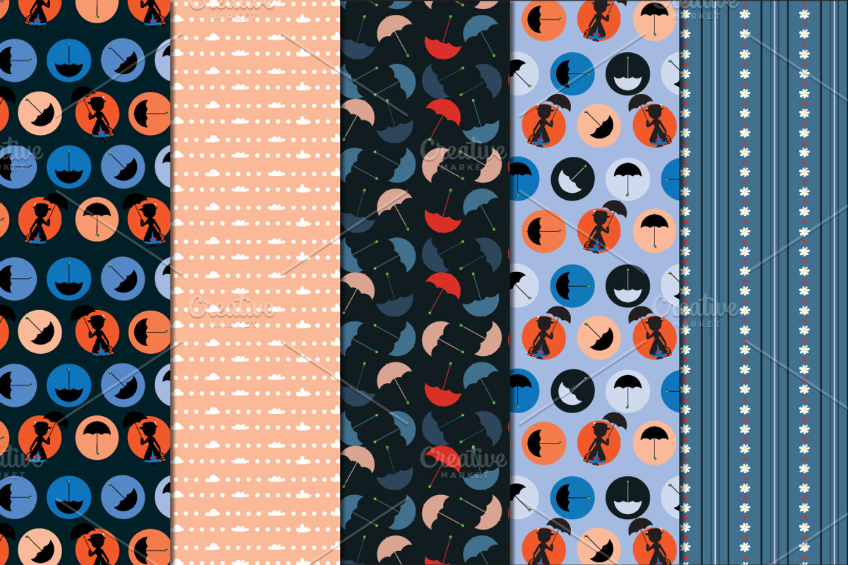 Mary Poppins Pattern Collection, a Pattern Graphic by Sonia design studio (Photo 3 of 5)