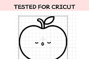 Cute Baby Apple SVG Bundle | Kawaii, an Illustration by TheHitShop (Thumbnail 8 of 10)