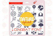 Nature Alphabet - Dingbat Font, a Symbol Font by WADLEN (Thumbnail 1 of 7)