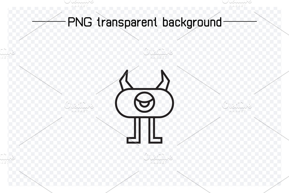 Cute Monster Character Icons, an Outline Icon by Designfour (Photo 4 of 7)