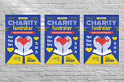 Blue Flat Charity Fundraiser Flyer, a Flyer Template by Aiyari Graphic (Thumbnail 3 of 3)