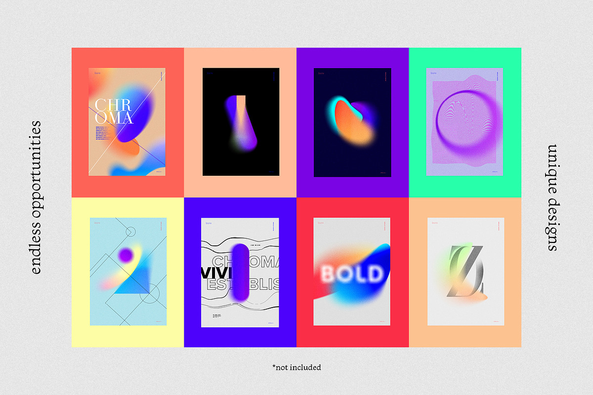 Chroma Grainy Gradient Textures, a Texture Graphic by kuro (Photo 9 of 12)