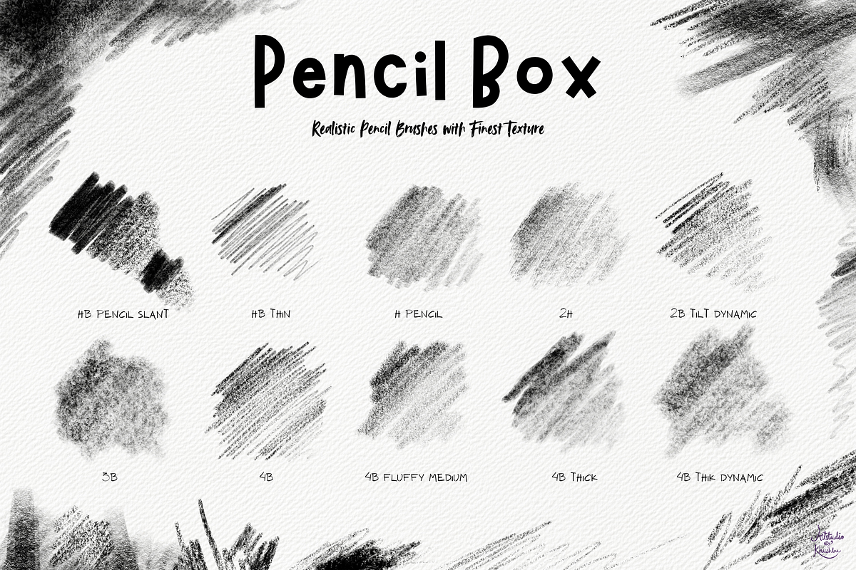 Realistic Pencil Brushes, a Brush Add-On by ArtstudioByKhushbu (Photo 2 of 7)