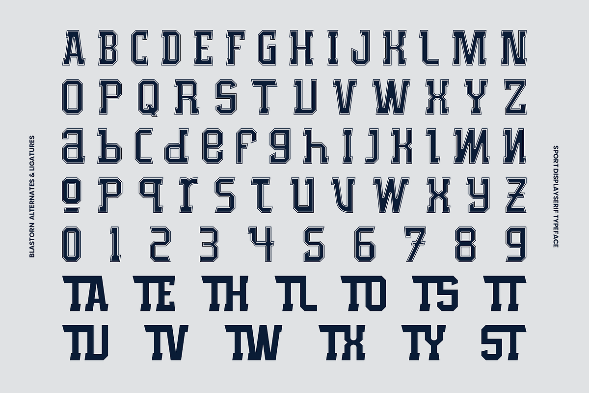 Blastorn - Sport Display Serif, a Serif Font by Indotype Foundry (Photo 3 of 10)
