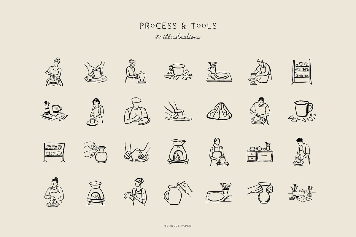 CERAMICS & POTTERY illustrations, a Decorative Illustration by Crocus Paperi (Photo 2 of 5)