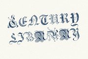 Ornate Decorative Blackletter No.12, a Blackletter Font by Century Library (Thumbnail 5 of 5)