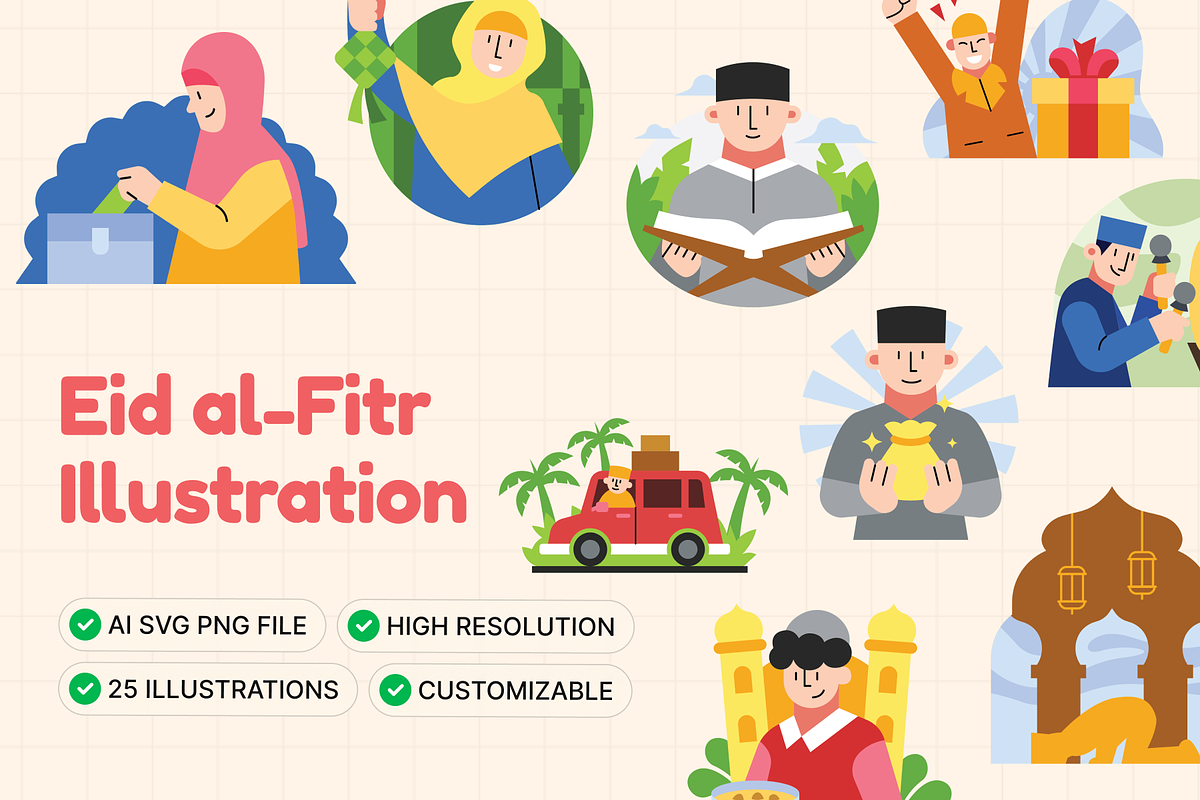 Eid al-Fitr Illustration, an Object Graphic by Illustrava (Photo 8 of 8)
