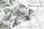 Meconopsis flowers Seamless Pattern, a Pattern Graphic by Yana Dobrik (Thumbnail 4 of 11)