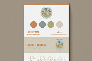 Golden Bloom Canva Logo Template