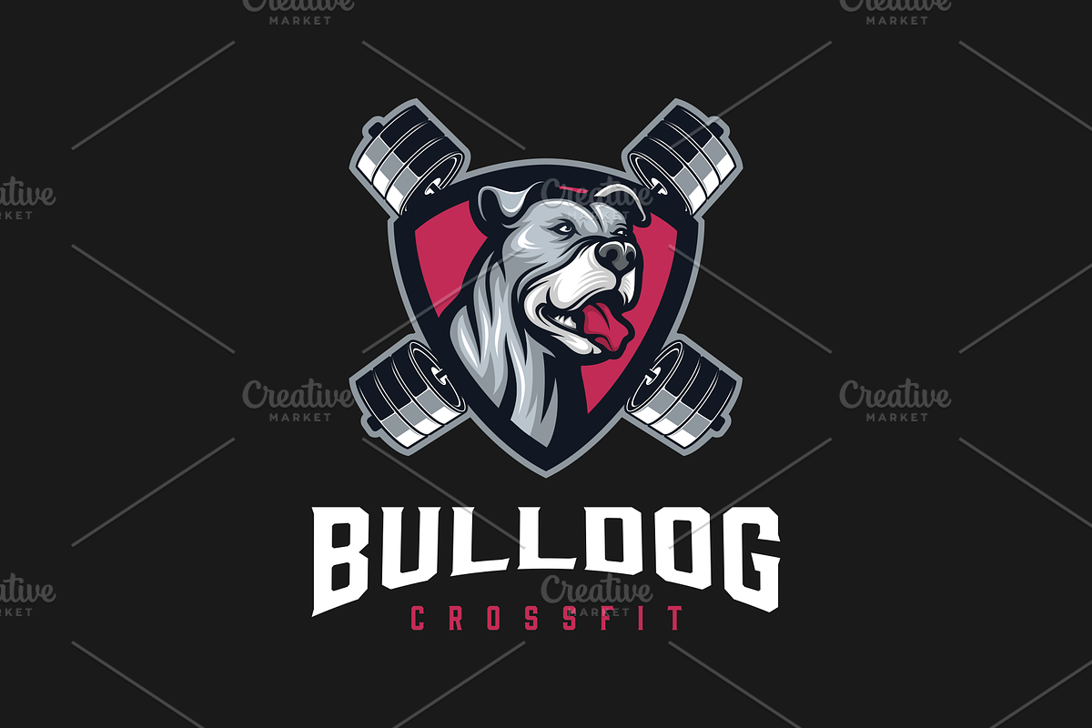 Bulldog Crossfit Logo, a Branding & Logo Template by VectorCrow