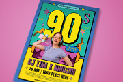 90s Party Flyer Template, a Flyer Template by megarez (Thumbnail 3 of 3)