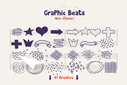 Graphic Beats: Illustrator Brushes, a Brush Add-On by Creative Veila (Thumbnail 3 of 12)