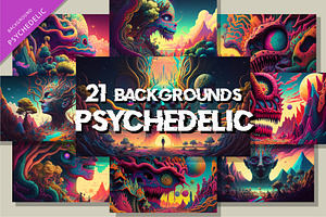 Set of psychedelic backgrounds.
