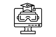 Virtual Reality Line Icon, an Outline Icon by Pexelpy (Thumbnail 2 of 2)