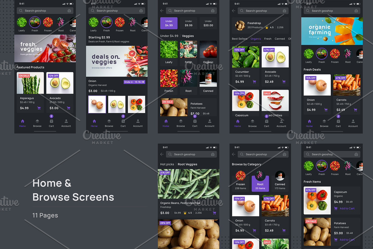 Geo Shop - Grocery Shopping App, an App Template by azyrusthemes (Photo 9 of 15)