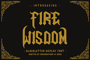 Fire Wisdom - Blackletter Font, a Blackletter Font by Arendxstudio (Thumbnail 1 of 9)