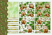 KIWI PATTERNS, botanical watercolor, a Decorative Illustration by EL_SUHOVA (Thumbnail 11 of 13)