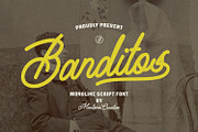 Banditos Casual Monoline Script Hand, a Script Font by Maulana Creative (Thumbnail 1 of 7)