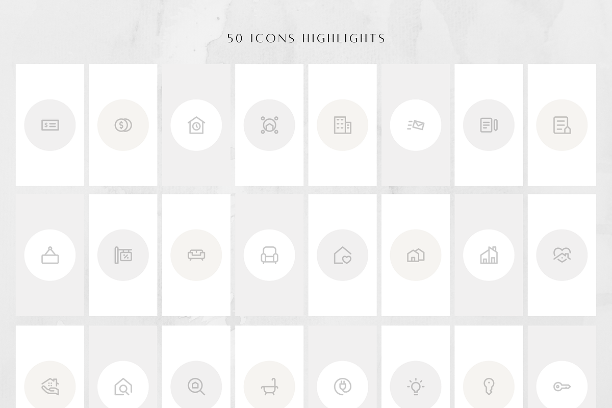 200 Real Estate Instagram Highlights, a Social Media Template by ZoaniDesign (Photo 6 of 10)