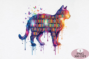 Library Png, Sublimation, a Seasonal Illustration by Daily.Designs