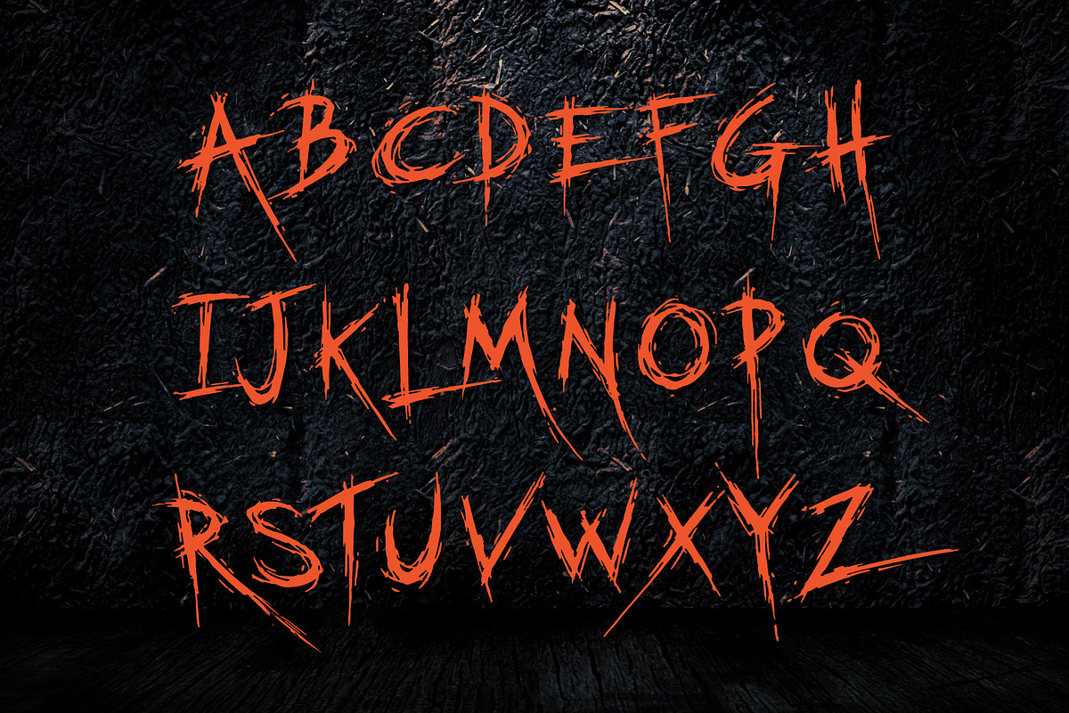 Horaz Genic - Raw Grunge Horror Font, a Handwritten Font by HypeWorksCo (Photo 14 of 15)