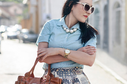 Fashionable woman on the street, a Beauty & Fashion Photo by hitdelight