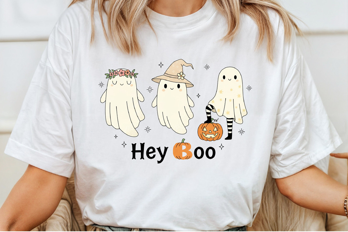 Hey Boo! Halloween Ghost PNG, an Illustration by Craft Nest (Photo 4 of 6)