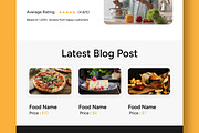 Food Landing Page Design, a Landing Page Template by CreativeShaper (Thumbnail 5 of 6)