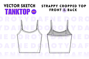 Cropped Top Vector Sketch, an Apparel Mockup by Doroty Dafne Designs (Thumbnail 2 of 7)