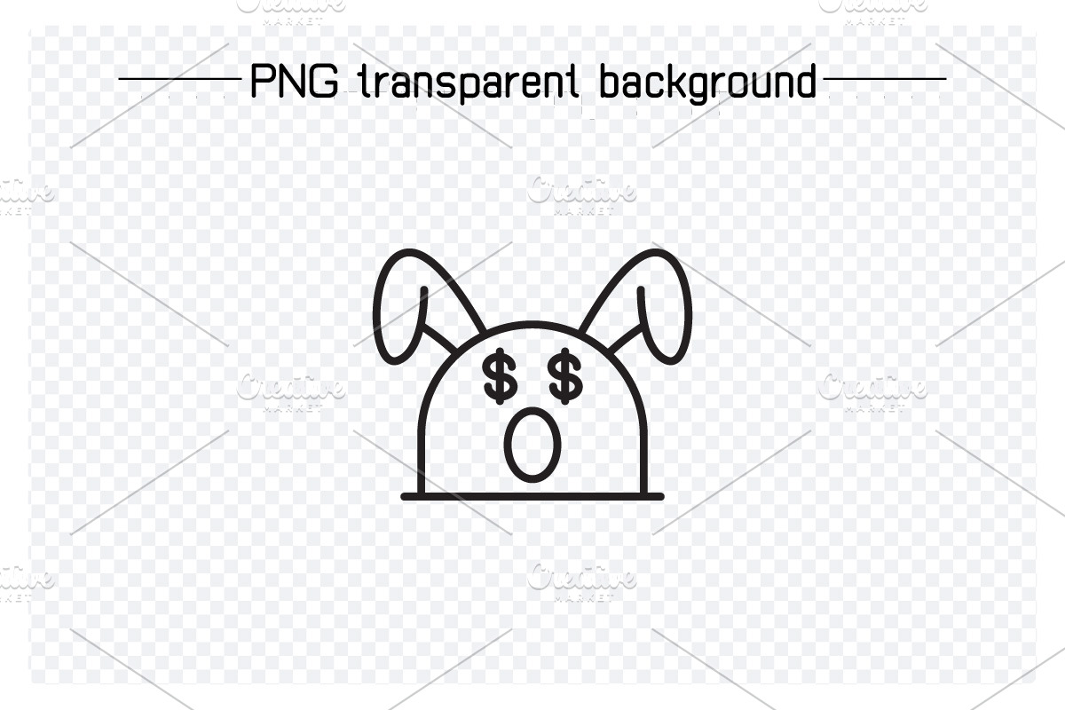 Stun and Angry Rabbit Emoticons, a Solid Icon by Designfour (Photo 4 of 7)