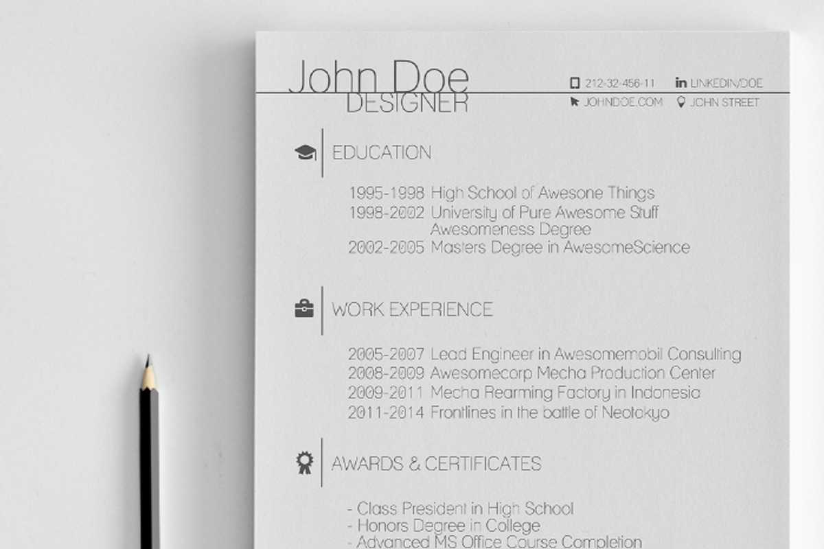 Minimal Resume, a Resume Template by Tugcu Design Co.
