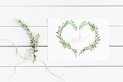Valentine's Day Greenery Wreath, an Illustration by DailyMiracleDigitals,LLC (Thumbnail 3 of 6)