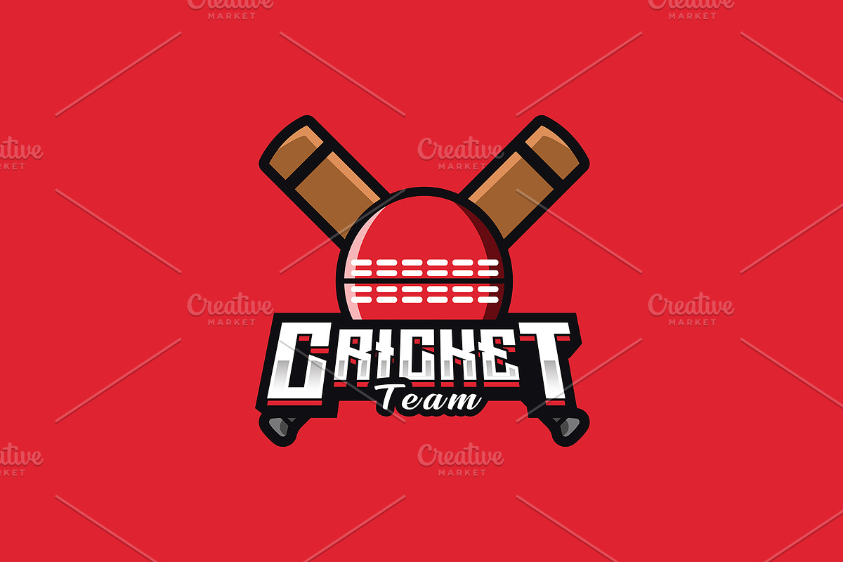Cricket Team Mascot Logo Template, a Branding & Logo Template by HasnainGFX (Photo 2 of 3)