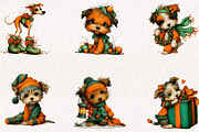 Quirky Christmas Dog Clipart Bundle, a Seasonal Illustration by CreationArt (Thumbnail 3 of 5)