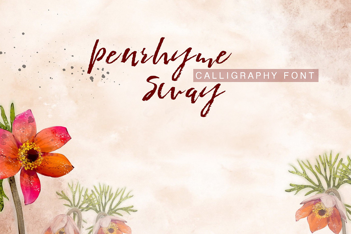 Penrhyme Calligraphy Font preview 2
