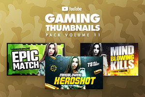 Gaming Youtube Thumbnails Pack 11, a Social Media Template by Odin_Design